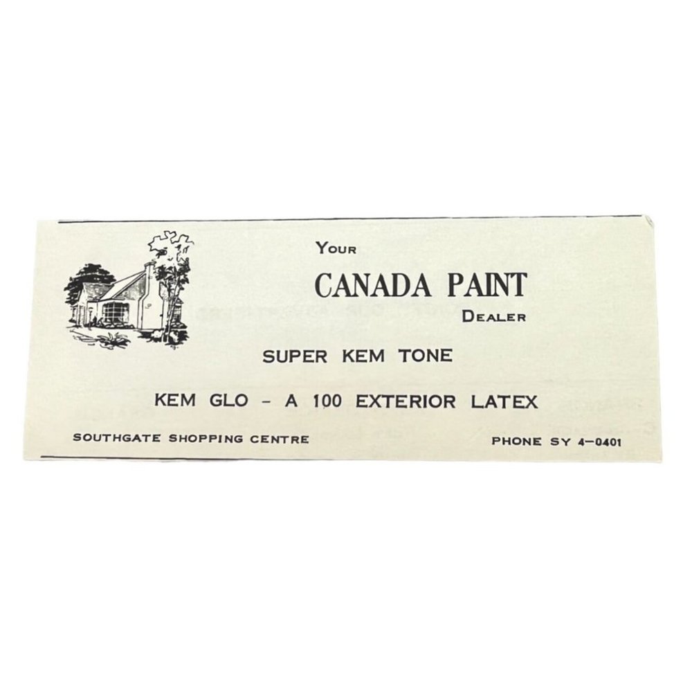 Canada Paint Dealer Vintage Print Ad Chilliwack B.C. Super Kem Tone 1950s